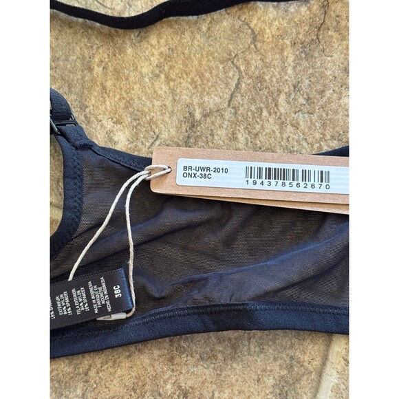 Skims Ultra Fine Mesh Scoop Bra Onyx Size 38C - Picture 10 of 10